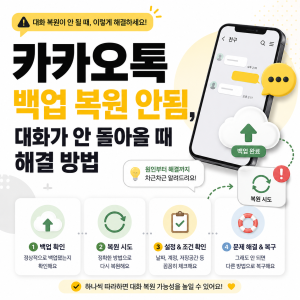 카카오톡 백업 복원 안됨