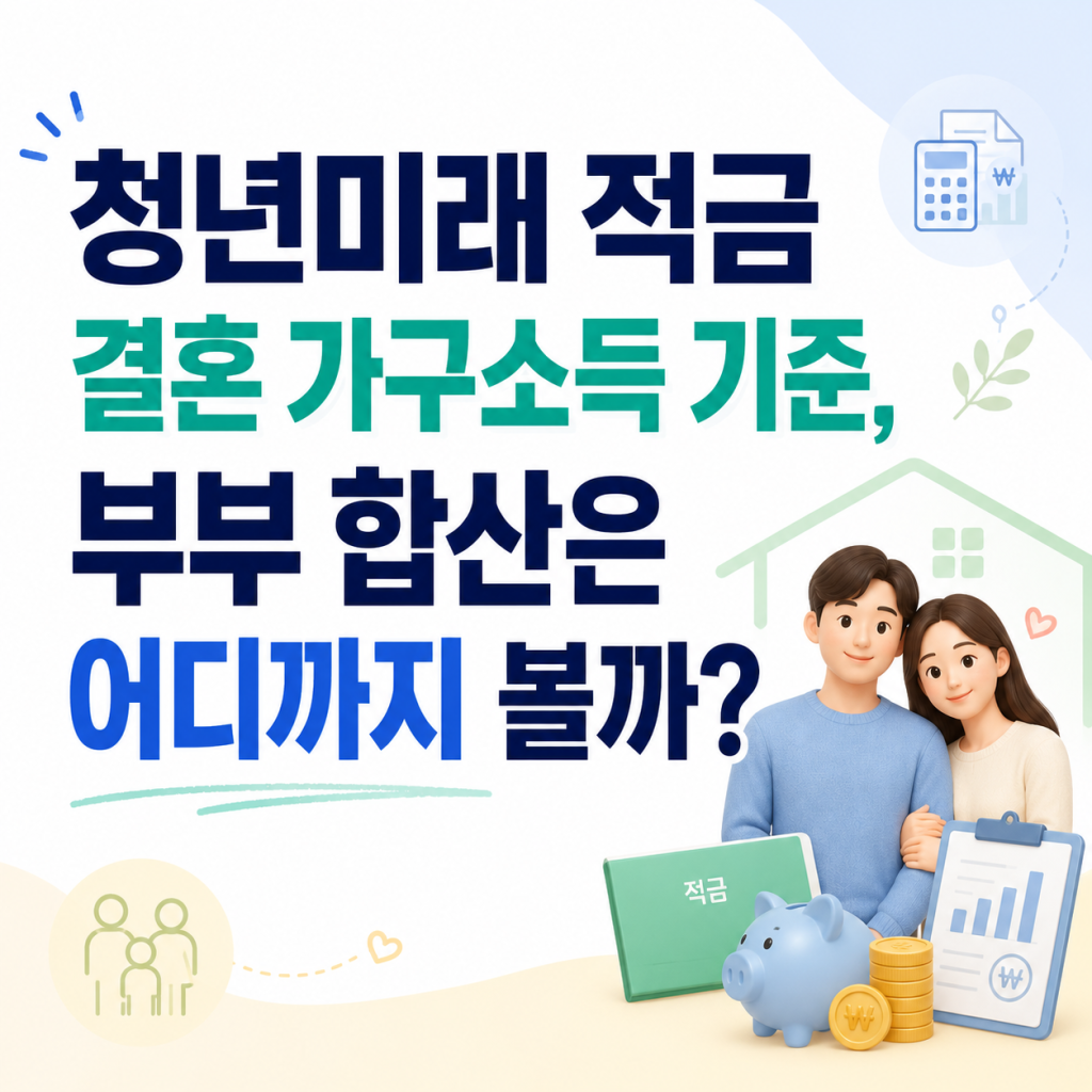 청년미래 적금 결혼 가구소득 기준
