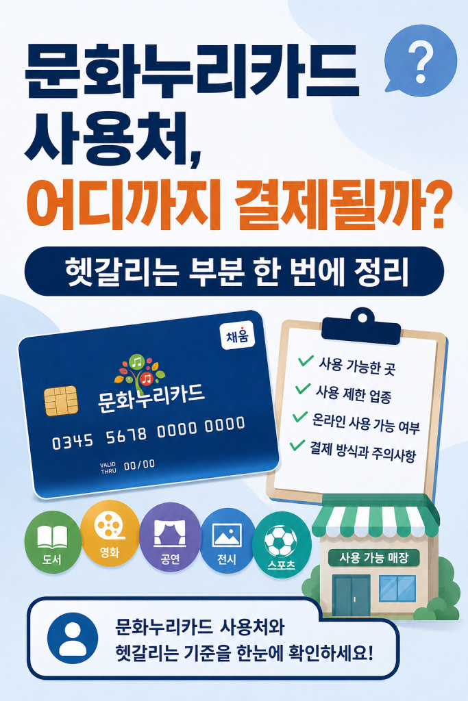 믄화누리카드 사용처