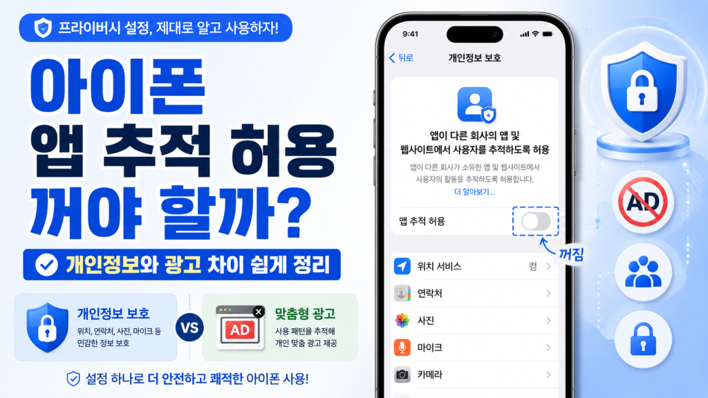아이폰 앱 추적 허용