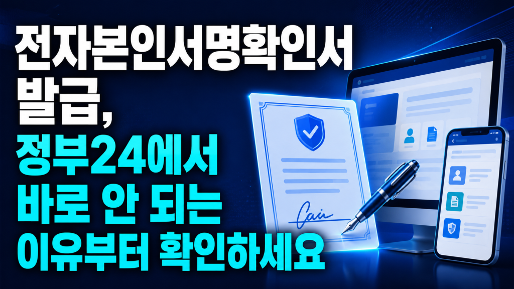 전자본인서명확인서 발급