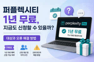 퍼플렉시티 1년 무료